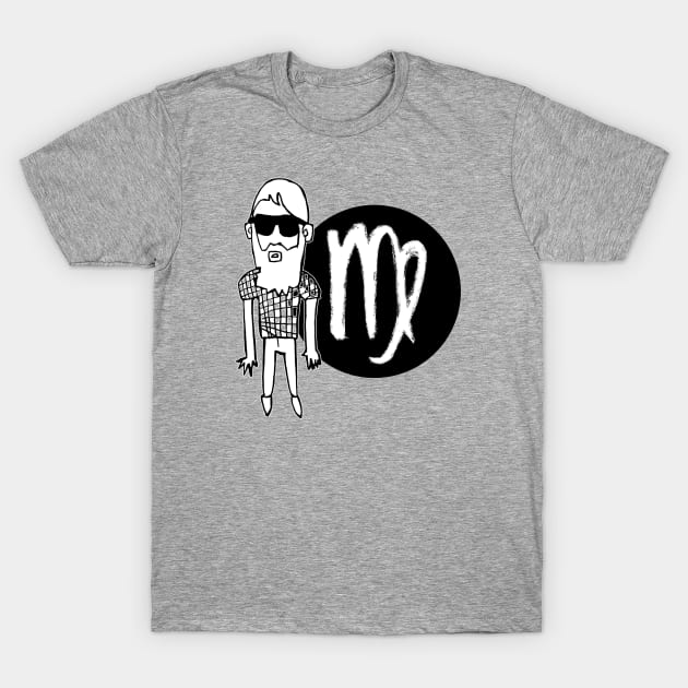 Virgo Zodiac Man, Virgo Guy or Boy T-Shirt by badlydrawnbabe